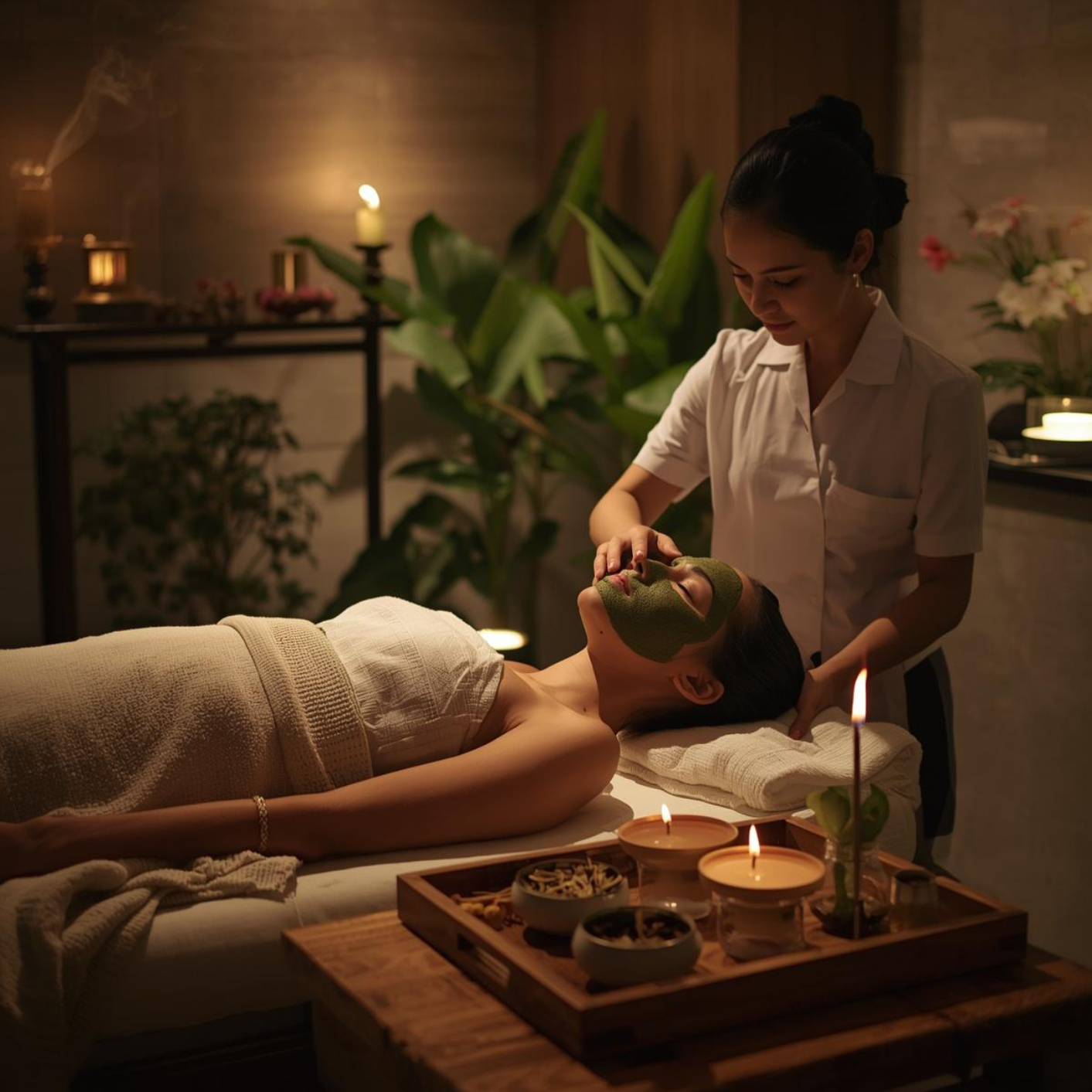 Ayurvedic skin treatment Mukhalepam herbal facial at Swaanubhutii clinic Pune by Dr Dipti Deshpande