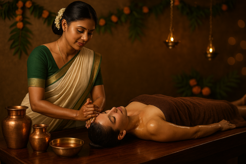 Ayurvedic Abhyanga oil massage therapy at Swaanubhutii wellness centre Pune